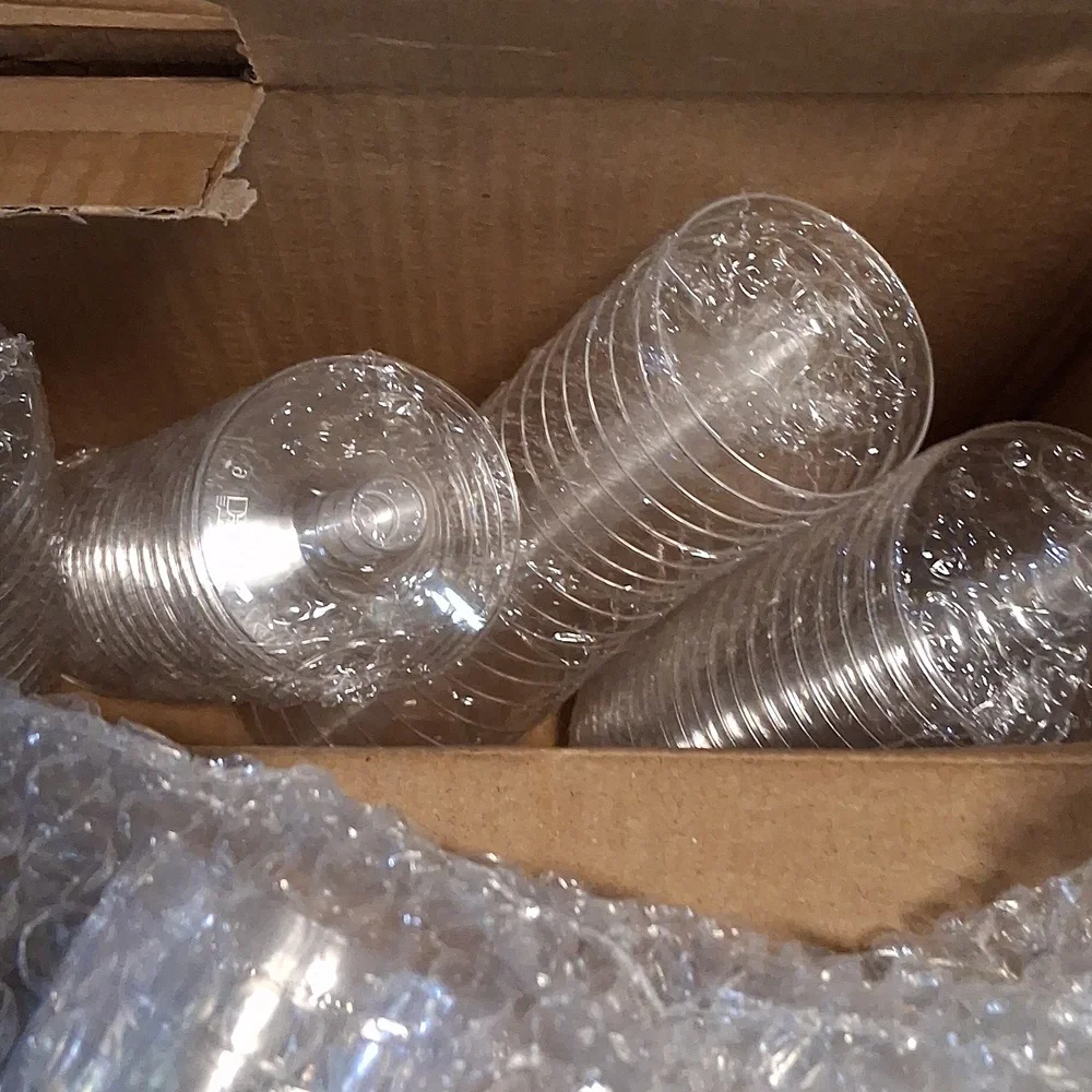 NWT 100 Clear Disposable Plastic Champagne Flutes
